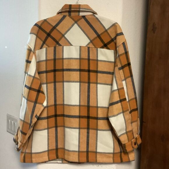 HFX Women's Heavy Flannel Plaid Shirt Jacket Large - Picture 3 of 10